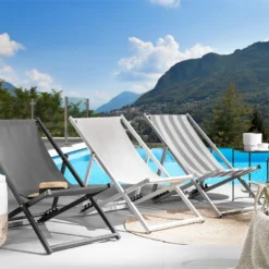 Tumbona De Jardín Gris Claro LOCRI