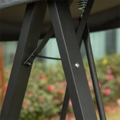 Outsunny Columpio Balancín De Jardín De 2 Plazas Con Techo Ajustable Respaldo Transpirable Y Marco De Acero Para Balcón Terraza Exterior Carga Máx. 220 Kg 150x110x170 Cm Gris -Tienda Barata Lounge Sol ae6f1d8725cfe073e7e0e07110add3aa970fa0b2 3d9ed180f583409089e7b5781feb8d26