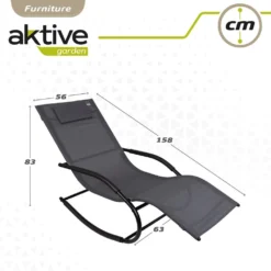 Silla Tumbona Mecedora De Jardín Antracita Con Cojín Aktive -Tienda Barata Lounge Sol b03843eef6c3689b3e2a3c8d0732733192635fe0 ba4b67ad449a4fa580c7f69700fb41da