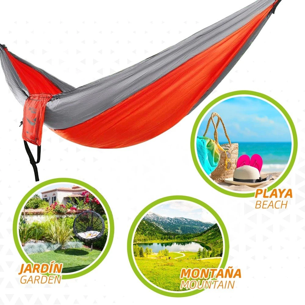 Hamaca Colgante Camping Ultraligera C/accesorios De Montaje Aktive 7 Hamaca Colgante Camping Ultraligera C/accesorios De Montaje Aktive - Imagen 5