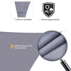 Outsunny Toldo Vela Triangular 5x5x5m Vela De Sombra Para Terraza Jardín Camping Resistente Al Agua Protección UV Poliéster Color Gris -Tienda Barata Lounge Sol b31629fb47d90d8282d5b289438019e2e5240b2c 5ba1b501369343b0aa16d3cbdcadeaf3