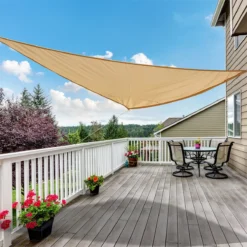 Outsunny Toldo Vela Color Arena Sombrilla Parasol Triangulo Tela De Poliéster Jardin Playa Camping Sombra (varios Colores Y Medidas), Medida 3x3x3 Metros, Color Arena -Tienda Barata Lounge Sol b41bb99f27c6d03d510394efc12d413ad248fb23 68c261e64b7b4160ad87d048635121cf