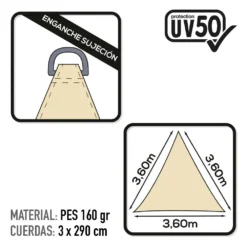Toldo Sombreo Triangular Aktive Garden Uv50 Color Crema -Tienda Barata Lounge Sol b841dd26a9b4cfa65658decfd9e9257486c38cc5 f7af6298aacb407e9310b7561fccc88f