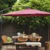 Sombrilla Voladiza De Poliéster Rojo/borgoña 300 Cm RAVENNA -Tienda Barata Lounge Sol b9d2583f459d7c263d8ccb39ce35fb78ea3b3db0 0ed5d4e149c347839b8666397c5aa5bf
