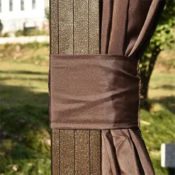 Outsunny Cenador De Jardín 300x365 Cm Marco De Aluminio Con Cortinas De Doble Capa Y Techo Metálico Para Reunión Familar Fiestas Bodas Negro Y Marrón -Tienda Barata Lounge Sol b9faf0446a0cbacf4d99994cdcc7c71a21cc4b20 2b85d16a12d943efa7ef1b9345020930