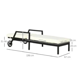 Outsunny Conjunto De 2 Tumbonas De Ratán De Jardín Con Cojines Acolchados Respaldo Ajustable En 5 Posiciones 2 Ruedas Y Tela Extraíble Lavable 67x196x51 Cm Negro -Tienda Barata Lounge Sol ba66650aa40d7f2644d7c9d95a7afa729e665611 8a7add6b43554ad9aec41947e66eca7f