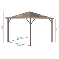 Outsunny Cenador De Jardín 3x3 M Marco De Aluminio Con 4 Cortinas Laterales 4 Mosquiteras Y Gancho Para Lámpara Gazebo Pabellón Para Exterior Patio Fiestas Marrón -Tienda Barata Lounge Sol bb48c7811b050ba8171f39571093dfd4e5786b55 91a0bdb77f5b4b4facdaa7ebceeb599d