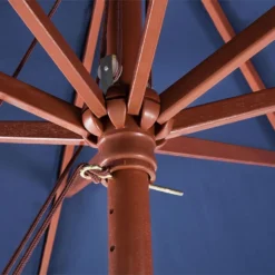 Sombrilla De Poliéster Azul Marino/madera Oscura 270 Cm TOSCANA -Tienda Barata Lounge Sol bbeb86ca2067bd61de63b06d8134cf5ae86e6cb3 c674347a2c22453dba2ace7db6073e23