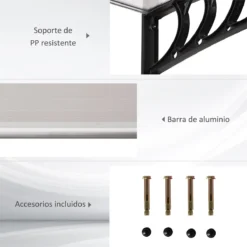 Outsunny Tejadillo De Protección Para Puertas Ventanas Contra Sol Y Lluvia Marquesina De Techo Diseño Moderno Aleación De Aluminio Duradero 122x89x24 Cm Transparente -Tienda Barata Lounge Sol bc87f0ea087b3e17573acddbddcf61a654aa4eb7 81589c0cfdff4fbc948f68215f8ca787