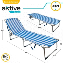 Tumbona Plegable De Aluminio 3 Posiciones Aktive Beach -Tienda Barata Lounge Sol bec2e0b2e73beb451a29476c0e6e1ed116a06529 799f68e2bf214ad5a30c3d2a3fcbdf60