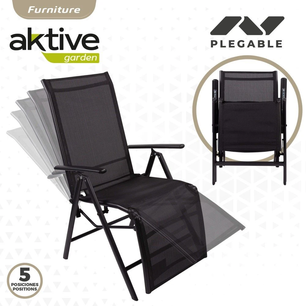 Tumbona Plegable Aluminio De Jardín Aktive 5 Tumbona Plegable Aluminio De Jardín Aktive - Imagen 3