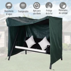 Outsunny Funda Para Columpio De Jardín Con Cremallera Cubierta Muebles Para Exterior Ideal Columpios 177x114x152cm Verde Oscuro -Tienda Barata Lounge Sol c1b0213c9e2469b611b9d7d620966eba9ed1595a b1c6f6c58ee143118f05c9ba023c7ae4