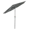 Outsunny Sombrilla De Jardín Ø264x253 Cm Con Protección UV 50+ Parasol De Aluminio Inclinable Con Manivela Para Terraza Balcón Exterior Gris