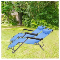 Acomoda Textil – Set De 2 Tumbonas Plegables De Metal Para Jardín. Silla Reclinable Resistente Y Duradera, Reposacabezas Extraible Y Lavable Para Camping, Terraza Y Playa. (Modelo D, Azul) -Tienda Barata Lounge Sol c59ec60d766c88c3caf0323e35850863859644b5 417716be50a24b5a8d7d476ae545c55d
