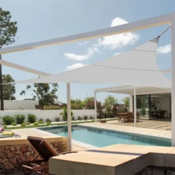 Toldo Vela Triangular De Poliéster Gris 300 X 300 Cm LUKKA
