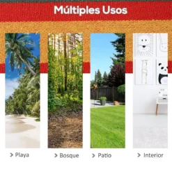 Outsunny Hamaca De Algodón Para Jardín 200x100 Cm Hamaca Colgante Portátil Carga Máx. 120 Kg Para Acampar Piscina Camping Rayas Multicolor -Tienda Barata Lounge Sol c5f7b75717fce5890f946be9d73aaea6814b2ed8 05e216ee6eb24065a2151f222fb743e4