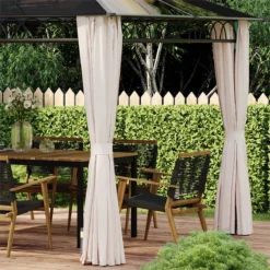 Outsunny Cenador De Jardín 3,6x3 M Gazebo De Exterior Con Techo Doble De Policarbonato 4 Cortinas Mosquiteras Laterales Con Cremallera Y Marco De Aluminio Para Patio Fiestas Terraza -Tienda Barata Lounge Sol c8c29e07f8b7db4f68c1cacea3e6b9fbe83b88d6 f2925835438047199fbed3db372adda4