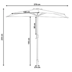 Sombrilla De Poliéster Beige/negro 270 Cm GALATI -Tienda Barata Lounge Sol cd310081db23829bdd66a74116931313cd0e125a c1265c46995a440d802a1a1d1b160a65