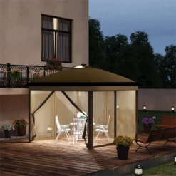 Outsunny Carpa Plegable Exterior 3,3x3,3x2,85 M Con Luces LED Y Control Remoto Cenador De Jardín Con 4 Mosquiteras Extraíbles Y Bolsa De Transporte Para Camping Fiestas Beige 12 Outsunny Carpa Plegable Exterior 3,3x3,3x2,85 M Con Luces LED Y Control Remoto Cenador De Jardín Con 4 Mosquiteras Extraíbles Y Bolsa De Transporte Para Camping Fiestas Beige -Tienda Barata Lounge Sol cd3ef3ec24c68a696918ae4456ad7a54982e1dd4 7eecb54c452a4e178d9b97659f8f833d