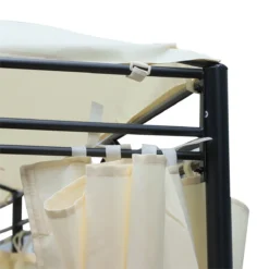 Outsunny Cenador De Jardín 4x3 M Pabellón Con 4 Paredes Laterales Y Techo Con 12 Orificios De Drenaje Marco De Metal Para Reunión Familiar Fiestas Bodas Crema -Tienda Barata Lounge Sol cd5654d4df41eadf2a204e807dd7f3881b5055f3 ec34f505c91d40378bb09128e8031235