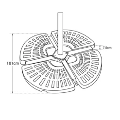 Happy Garden - Base De Sombrilla - Lote De 4 Losas Redondas Rellenables SAINT MALO -Tienda Barata Lounge Sol cd95f9e0eb4a4d1f6021efd62043270fcd093d48 96ecaa942820486fb3b0fff2afd92818