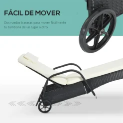 Outsunny Conjunto De 2 Tumbonas De Ratán De Jardín Chaise Longue Con Respaldo Ajustable En 5 Posiciones Cojines Acolchados Reposacabezas Y 2 Ruedas 200x73x72-103 Cm Negro -Tienda Barata Lounge Sol d0cc8085065261da877c4dea941839cd90d06a60 98f30556090146dc8310178fe746372b