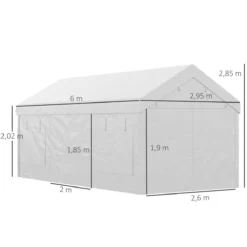 Outsunny Carpa De Jardín 6x3 M Carpa Para Fiestas Cenador De Exterior Con 3 Puertas Extraíbles Ventanas De Malla Enrollables Para Terraza Bodas Eventos Blanco -Tienda Barata Lounge Sol d75161a7af9cd45951c64d43b4972c3773d3bac7 d10e9e98782e4103a708be8e728abe68