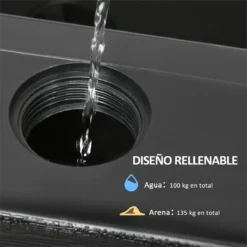 Outsunny Pesos De Base De Sombrilla En Voladizo De 4 Piezas Soporte De Parasol De Patio Rellenable De Agua De 100 Kg O Arena De 135 Kg Para Base Cruzada 98x98x18,5 Cm Negro -Tienda Barata Lounge Sol d7c6b2b52c437ea0e14497274a93ea9ae1c9c8f5 1100d8546f06405e92a3eeeac83f9f9b