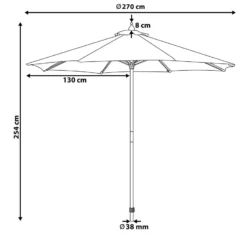 Sombrilla De Poliéster Azul Marino/madera Oscura 270 Cm TOSCANA -Tienda Barata Lounge Sol dbceff1757370d6d7d5acc1be935827a27a393cb e2b90414c0b04ed5ad61dc663bbf3d3e