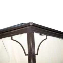 Outsunny Cenador Para Jardín 3x3 M Alumnio Pabellón Para Exterior Con Techo De Policarbonato Anti-UV Y 4 Mosquiteras Laterales Con Cremalleras Para Fiestas Eventos Beige -Tienda Barata Lounge Sol dcf5602281b4b53d14faaf89a8ca51eb6dd794a5 35f03505480a4af68f54051c9a9e3aac