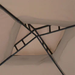 Outsunny Cenador De Jardín 3x3 M Pabellón De Exterior Con Doble Techo De Ventilación 4 Cortinas Mosquiteras Laterales Con Cremallera 4 Orificios De Drenaje Para Fiestas Patio Marrón Pardo -Tienda Barata Lounge Sol e04cb952a4bde32db0ee0f21b66eff79ee8a1748 21150f3ea6d14f2bbb692aad8146644a