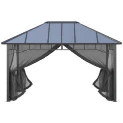 Outsunny Cenador De Jardín 4x3 M Aluminio Pabellón Para Exterior Con Techo De Policarbonato Y 4 Mosquiteras Laterales Con Cremalleras Para Fiestas Eventos Gris -Tienda Barata Lounge Sol e18f1ce00fbe7f162b6ee053538c6dab67f50cea 460d09004ebb4e0b944b09ca1c49161f