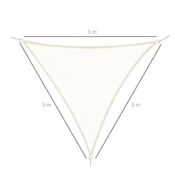 Outsunny Toldo Vela Color Crema Sombrilla Parasol Triangulo Tela De Poliéster Jardin Playa Camping Sombra (varios Colores Y Medidas), Medida 3x3x3 Metros, Color Crema -Tienda Barata Lounge Sol e7e1692e3a32d847a9d7f00c47cfffd72acc8cf9 17c51c73e03b487987ba68486d7d7622