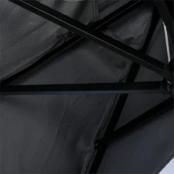 Outsunny Sombrilla Semicircular Con 24 Luces LED Solar 270x135x240 Cm Parasol De Jardín Con Manivela Techo De Ventilación Para Pared Terraza Gris -Tienda Barata Lounge Sol e95bb9b06f7b7495e18174129a0e41132c7aca2c 3dd5b1a0d5c442fd818bd049d3260113