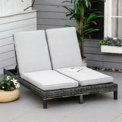 Outsunny Conjunto De 2 Cojines Para Tumbona De Exterior 183x55x7 Cm Desenfundables Lavables Y Acolchados Almohadillas De Algodón Para Sillas De Jardín Terraza Balcón Gris -Tienda Barata Lounge Sol e999ee04f8e77916734662a0b174ed28a19735e4 4efa95291bfa4ff79427dd7d9dbb21a2