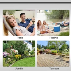 Outsunny Tumbona Plegable Y Reclinable De Aluminio Con Toldo Incorporado Para Piscina Jardín Terraza Exterior Carga 120 Kg 169x72x55/72cm Gris 19 Outsunny Tumbona Plegable Y Reclinable De Aluminio Con Toldo Incorporado Para Piscina Jardín Terraza Exterior Carga 120 Kg 169x72x55/72cm Gris -Tienda Barata Lounge Sol e9d0fbc3f021f660357083ae9ce1f06ad1dafc75 ee11ac58dd6f457eb1304e1ea3c2a4b5