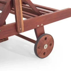 Tumbona De Jardín Madera Con Ruedas Cojín Rayas Azul Beige TOSCANA -Tienda Barata Lounge Sol ed2ad40c4fff9b91f1ba611510bf0ec8346b939e aca31381c1ab4013b0573b8935f4231d