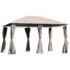 Outsunny Cenador Con Techo Al Aire Libre Gazebo Pabellón Exterior Con Pared Lateral Cenador Carpa De Jardín 4x3 M Marco De Acero Para Fiesta Eventos -Tienda Barata Lounge Sol f1d8f385aeb29be9c662f462538de64effe57325 cf41d708d22e41019585692bc162559b