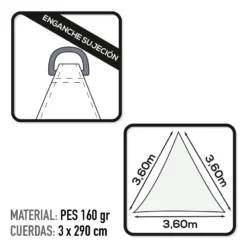Toldo Poliéster Triangular Aktive Garden Color Blanco -Tienda Barata Lounge Sol f78705b5492afc4680f8d5ebe9fe96145375d973 d09dd8258dc24f81b5342b5478d4e522