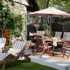 Tumbona De Jardín Madera Con Ruedas Cojín Rayas Azul Beige TOSCANA -Tienda Barata Lounge Sol facc4107824b866e3e424d8bd859fb43909a51b9 2b0ee86d4731479d9290bbac2e259ea5