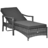 Outsunny Tumbona De Ratán De Jardín Chaise Longue Con Respaldo Ajustable En 4 Posiciones Cojines Acolchados Y Desenfundables Para Terraza Patio Exterior 192x62,5x58-95 Cm Gris -Tienda Barata Lounge Sol fbc49423c1f90a114df71cc665c682708960c14f 45c292011e13481eb1b64f1ccfce54cf