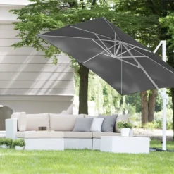 Sombrilla De Jardín 250x250x235 Cm Gris Oscuro MONZA -Tienda Barata Lounge Sol fcc15bae16f94ae05ceaf1735fa40fe48dbd1c02 802b7711f3ea4fe29956e07d7103ba62