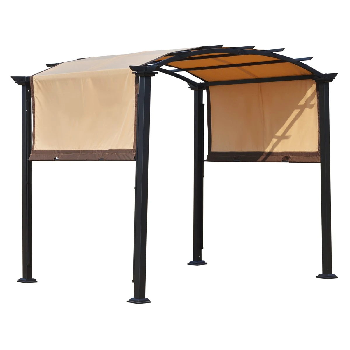 Outsunny Pérgola 3x2,5 M Cenador Con Techo Retráctil Para Jardín Patio Terraza Tela Poliéster Atornillados Resistente Protección De Rayos UV Beige 3 Outsunny Pérgola 3x2,5 M Cenador Con Techo Retráctil Para Jardín Patio Terraza Tela Poliéster Atornillados Resistente Protección De Rayos UV Beige