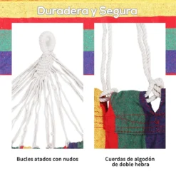 Outsunny Hamaca De Algodón Para Jardín 210x150 Cm Hamaca Colgante Portátil Carga Máx. 180 Kg Para Acampar Piscina Camping Rayas Multicolor 14 Outsunny Hamaca De Algodón Para Jardín 210x150 Cm Hamaca Colgante Portátil Carga Máx. 180 Kg Para Acampar Piscina Camping Rayas Multicolor -Tienda Barata Lounge Sol fee79a609041a5adabe348f7c4c5009d34e3b584 79b2e2764e2d4bf689a5741ef2d0914a